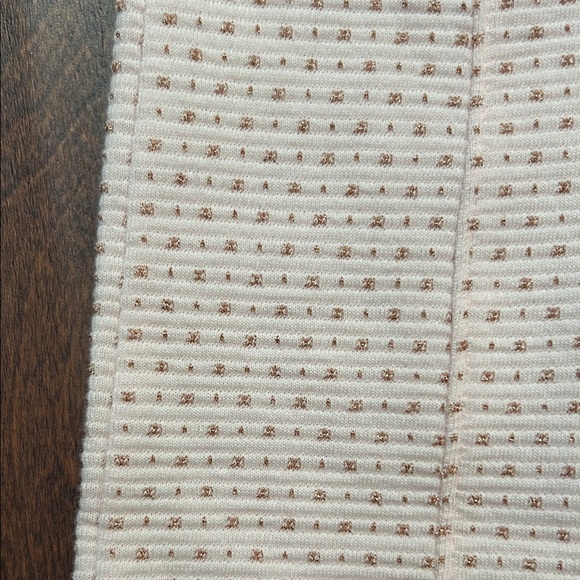 Janie and Jack Pink Textured Knit Pants with Metallic Copper Dots, Size 6-12 M - Picture 5 of 7